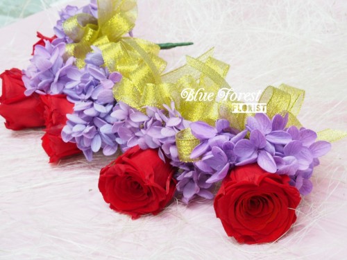 日本保鮮玫瑰襟花