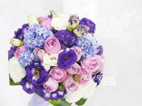 淺紫風信子小玫瑰花球