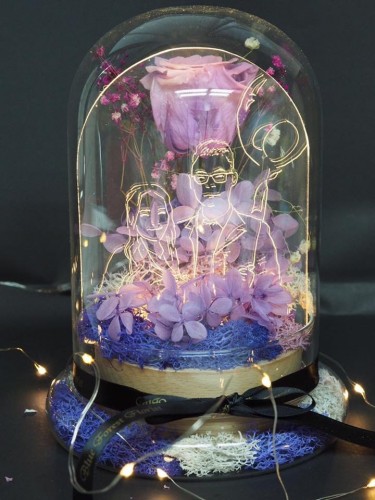 *訂造*人像保鮮花燈牌4