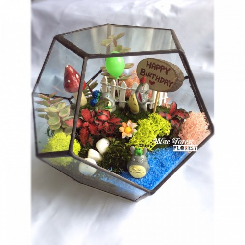 P2820龍貓微景觀玻璃瓶植物