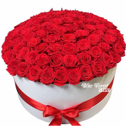 99枝紅玫瑰花盒