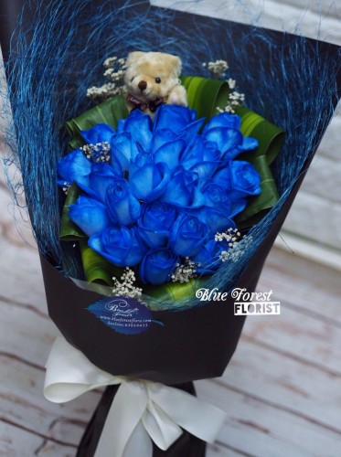  18枝荷蘭深藍玫瑰花束