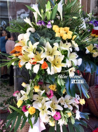 雙層帛事花籃13