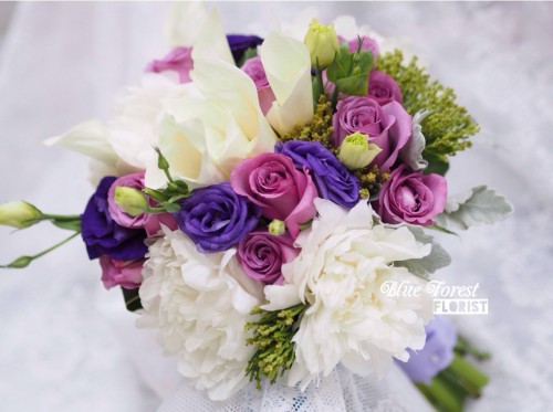 法式白牡丹馬蹄蘭花球