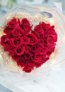 必冧推介*30枝心形紅玫瑰花束***