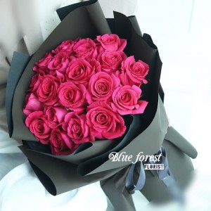 桃紅玫瑰花束18枝装-