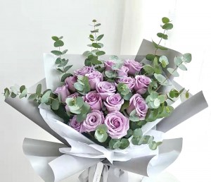 *薰衣草色肯亞淺紫玫瑰花束（18支裝）