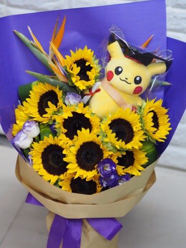 畢業花束*10支台灣向日葵花束