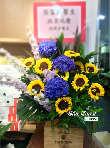 開張花籃24(附腳架)