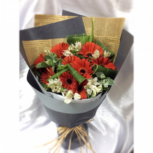 祝福*10枝台灣紅太陽花束