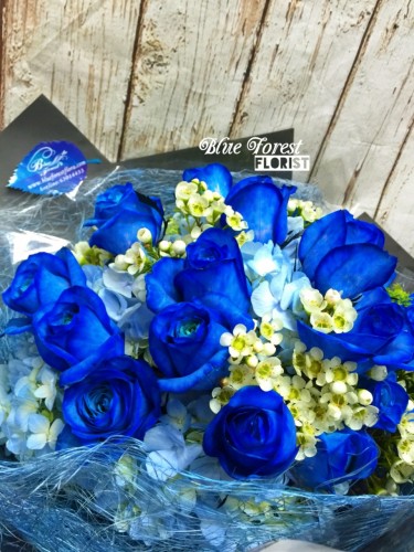 * Blue forest*荷蘭深藍玫瑰花束(預訂）