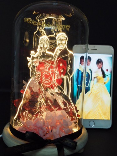 訂造*人像保鮮花燈牌7