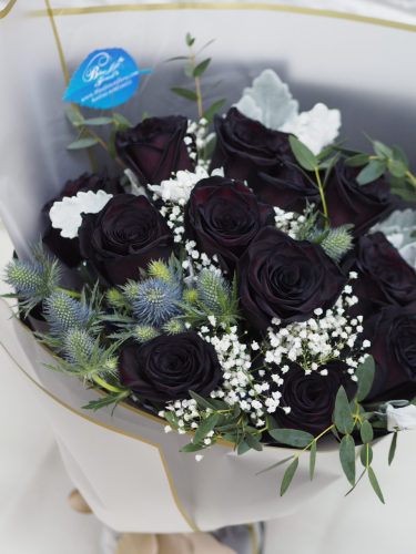 黑色魅力*罕有荷蘭黑玫瑰花束*