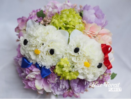 Hello kitty仿真花花球