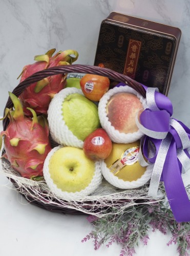 中秋商務水果籃+迷你奇華月餅
